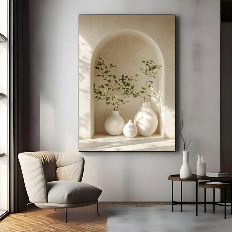 Centerpiece Vase Tall - لوحة فنية كبيرة بدون إطار بتصميم