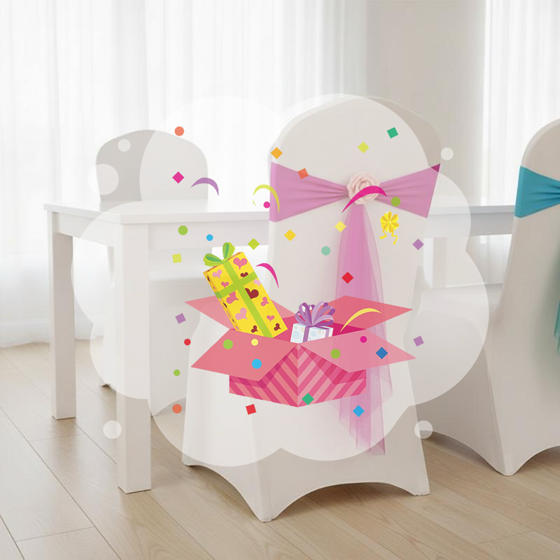 Chair Sash Organza - قطعة واحدة من أشرطة الكراسي المصنوعة