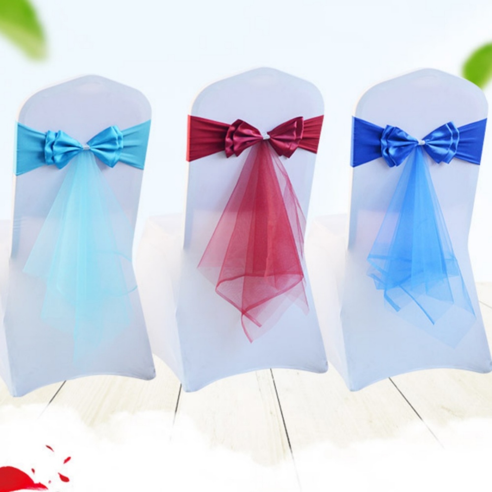 Chair Sash Organza - شريط أورجانزا قابل للتمدد مع عقدة