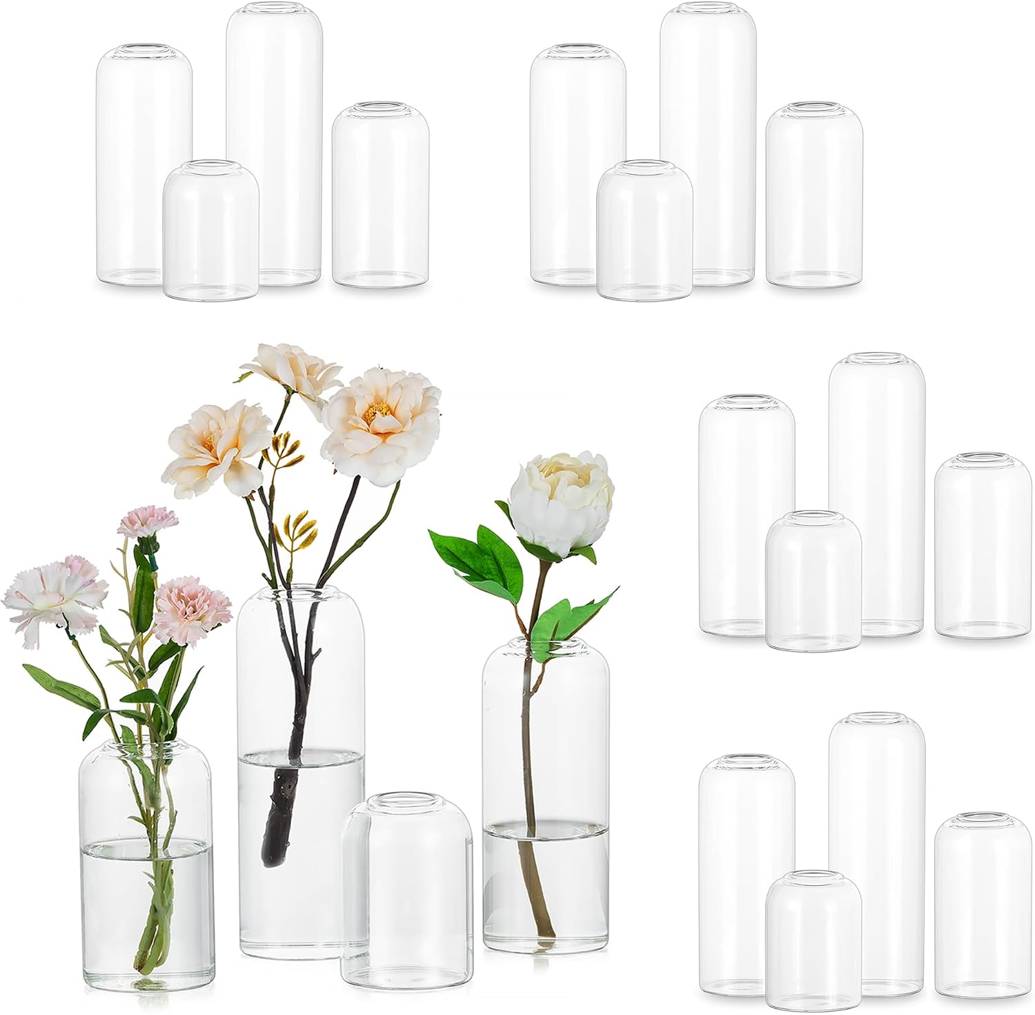 Centerpiece Vase Tall - مزهريات زجاجية صغيرة للزهور من Hewory: