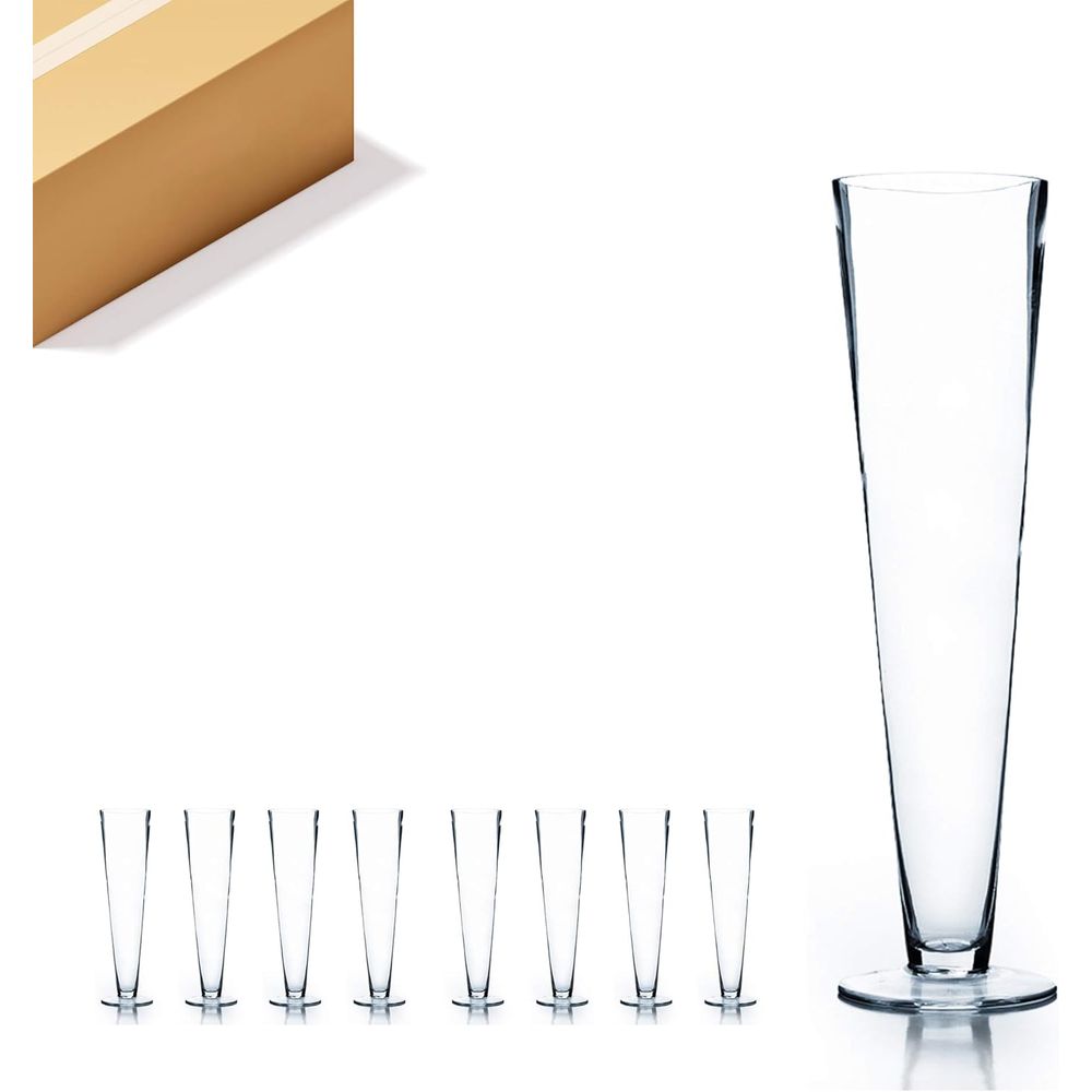 Centerpiece Vase Tall - مزهرية زجاجية على شكل بوق من
