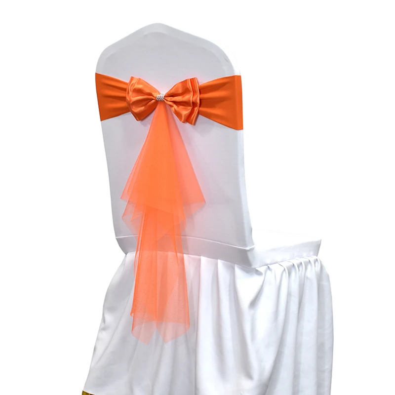 10 50 قطعة أوشحة كرسي سباندكس  - مراجعة Chair Sash Organza وسعره