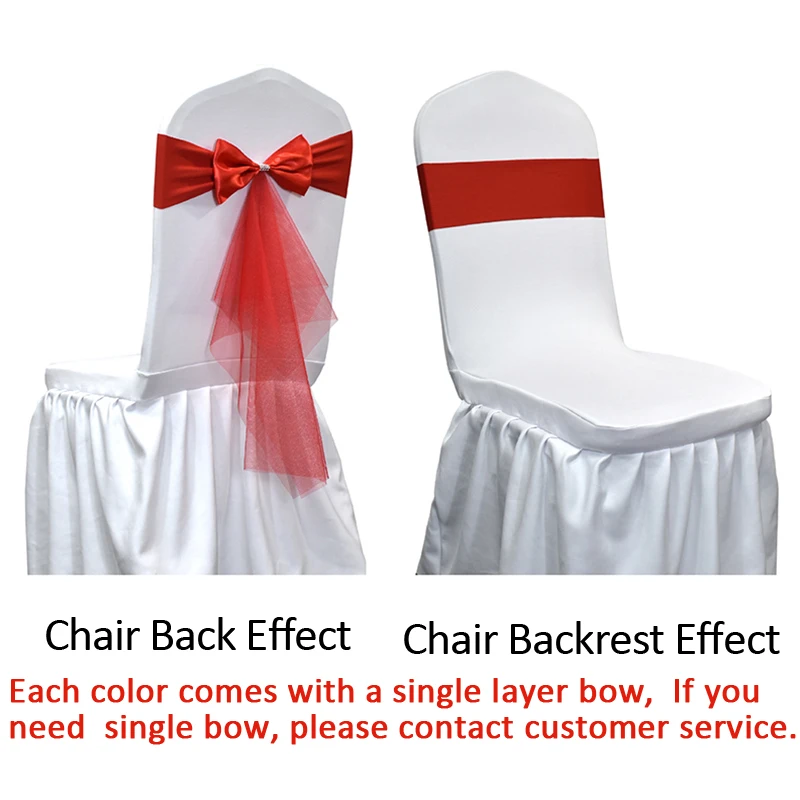 10 50 قطعة أوشحة كرسي سباندكس  - مراجعة Chair Sash Organza وسعره