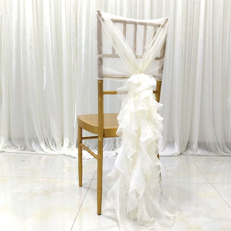 زينة كراسي من الخيزران، غطاء ك - مراجعة Chair Sash Organza وسعره