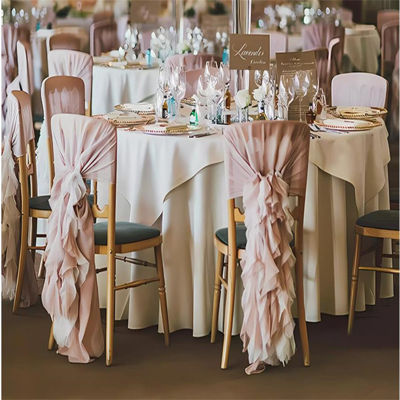 زينة كراسي من الخيزران، غطاء ك - مراجعة Chair Sash Organza وسعره