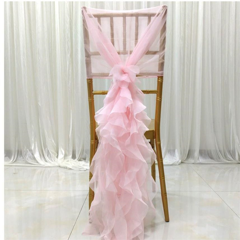 زينة كراسي من الخيزران، غطاء ك - مراجعة Chair Sash Organza وسعره