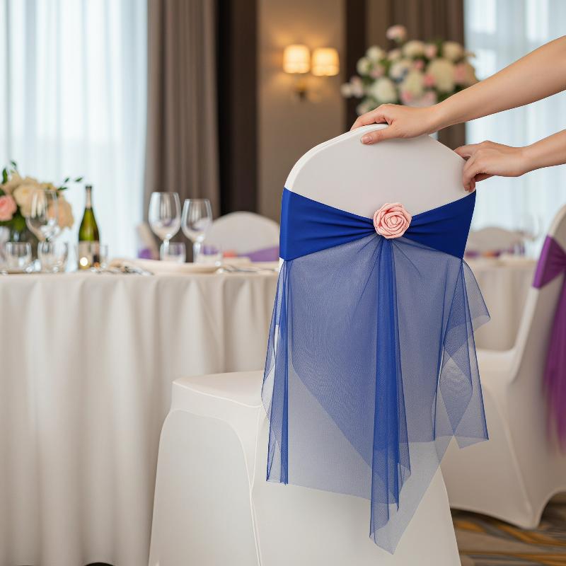 قطعة واحدة من أشرطة الكراسي ال - مراجعة Chair Sash Organza وسعره