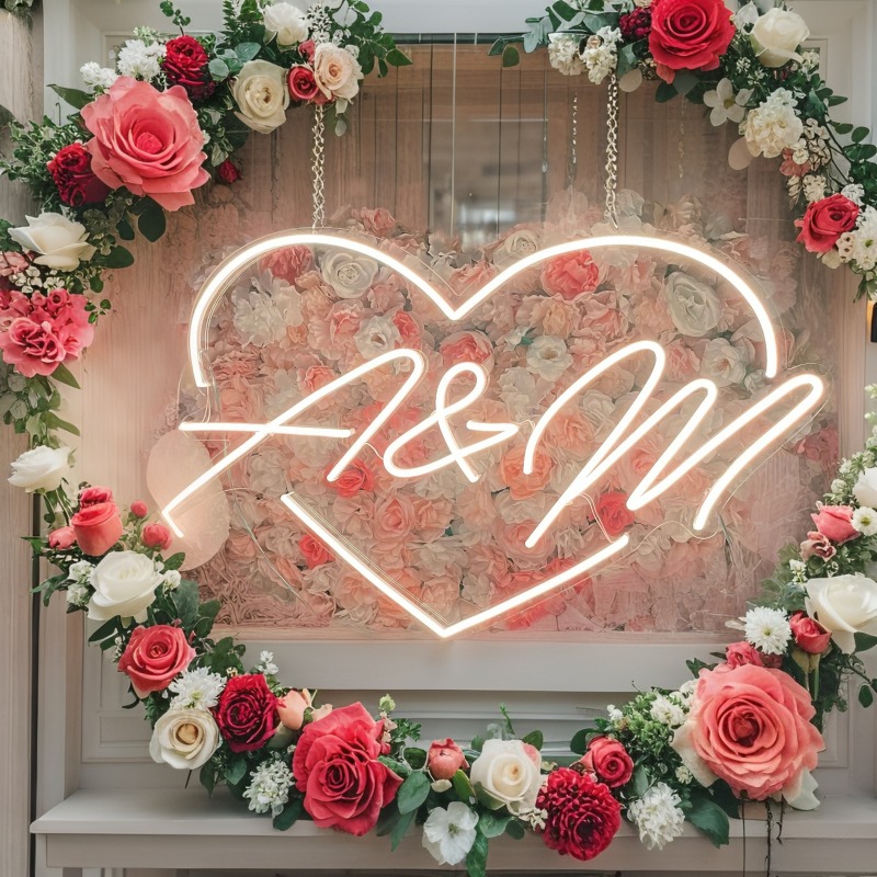 مخصص الأحرف الأولى القلب LED ا - مراجعة Wedding Led وسعره