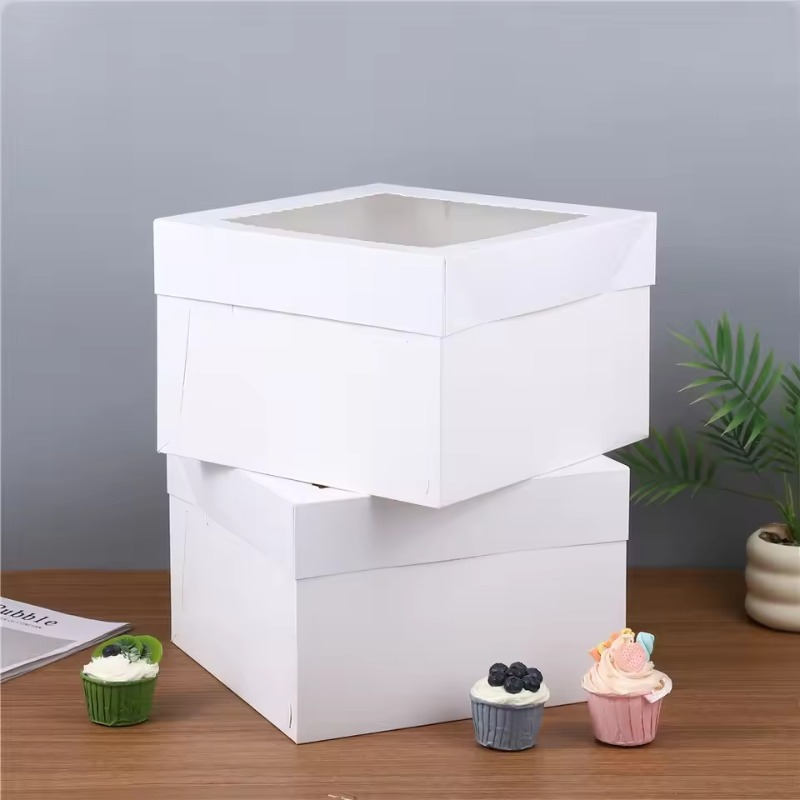 صناديق كيك بيضاء للاستخدام مرة - مراجعة Wedding Supply Decor وسعره
