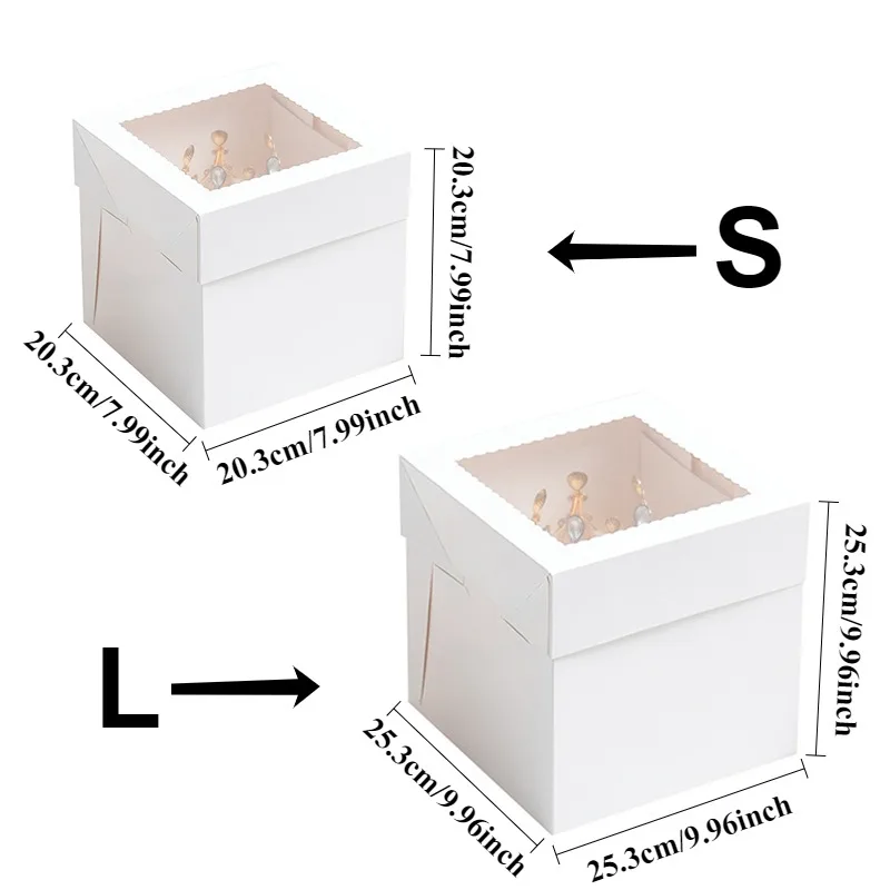 صناديق كيك بيضاء للاستخدام مرة - مراجعة Wedding Supply Decor وسعره
