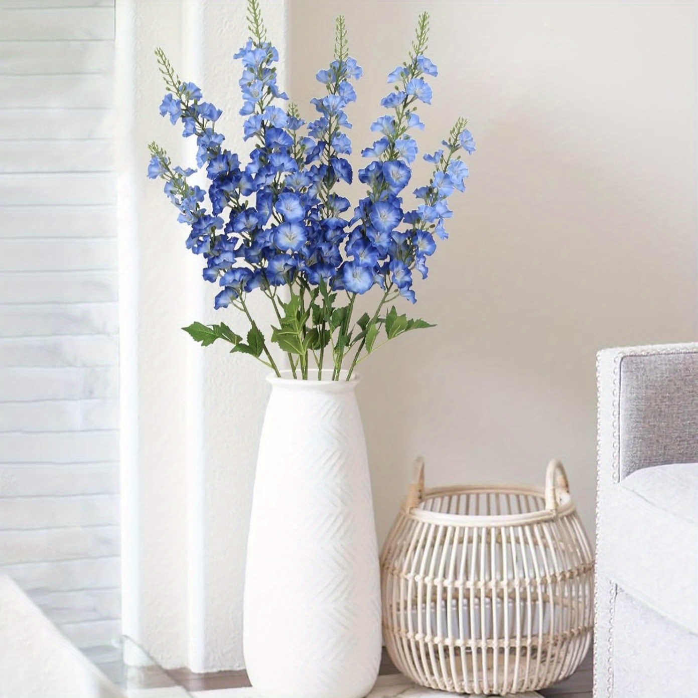 6 قطع من زهور الدلفينيوم الاصط - مراجعة Centerpiece Vase Tall وسعره