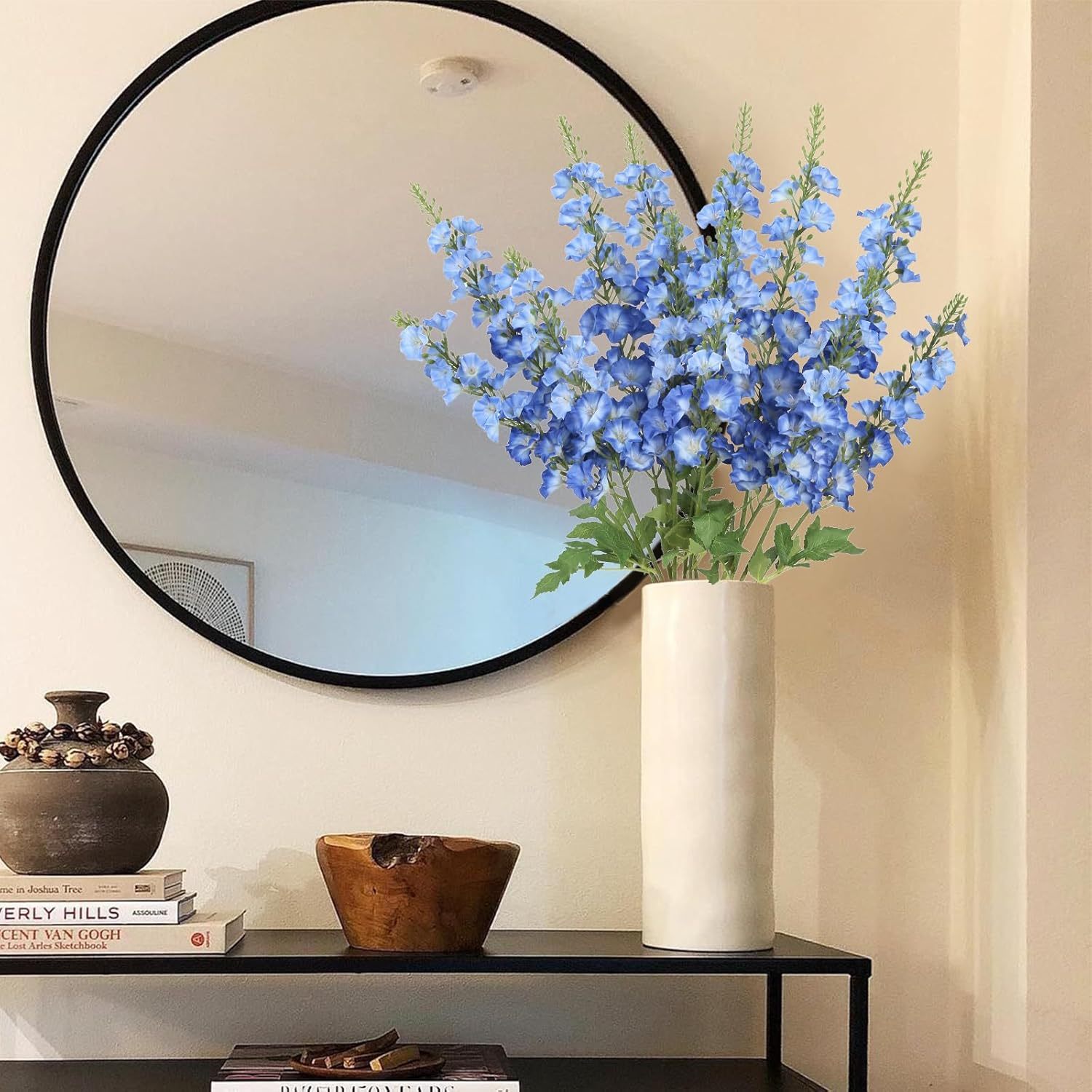 6 قطع من زهور الدلفينيوم الاصط - مراجعة Centerpiece Vase Tall وسعره