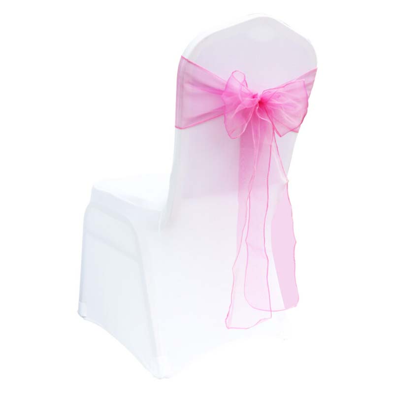 25 قطعة 18x275 سنتيمتر الزفاف  - مراجعة Chair Sash Organza وسعره