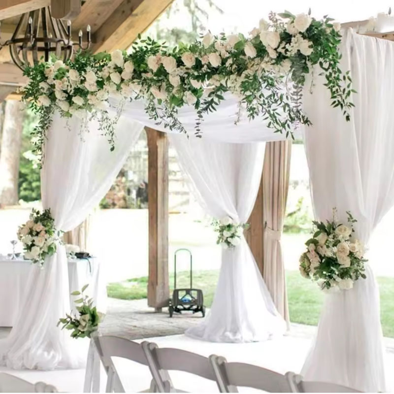 لفة تول كريستالي شفاف 5/10 أمت - مراجعة Chair Sash Organza وسعره