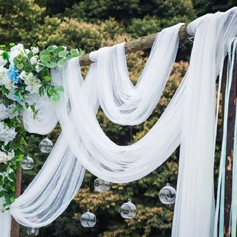 لفة تول كريستالي شفاف 5/10 أمت - مراجعة Chair Sash Organza وسعره