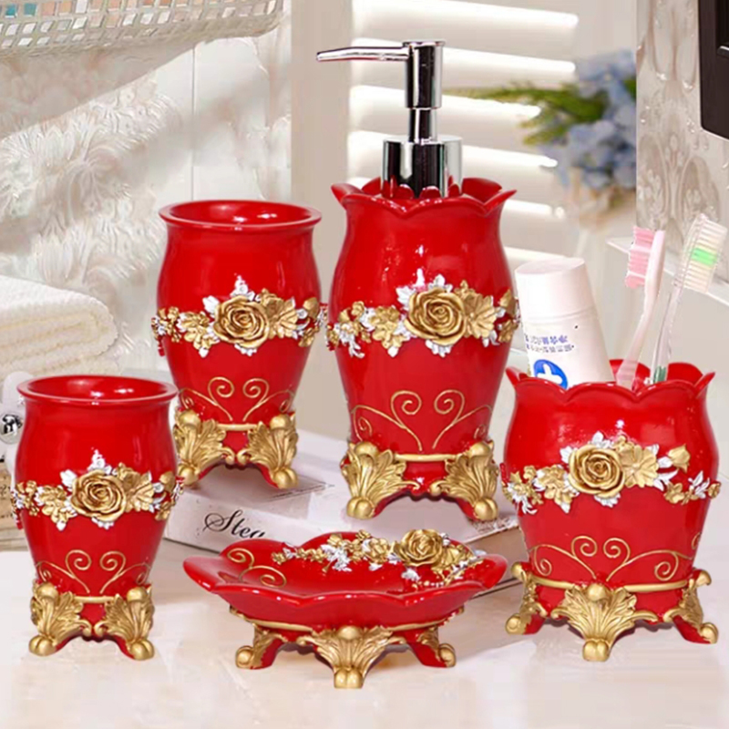5 قطعة الأزياء لوازم الحمام ال - مراجعة Wedding Bathroom Supply Kit وسعره