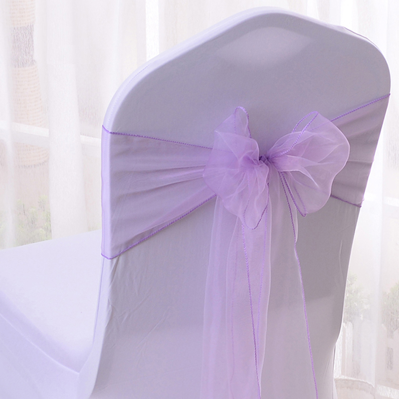 10/50/100 قطعة كرسي الزفاف الد - مراجعة Chair Sash Organza وسعره