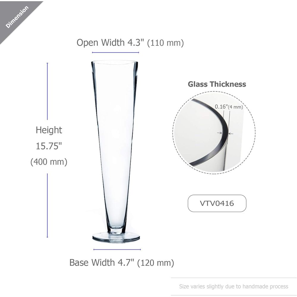 مزهرية زجاجية على شكل بوق من W - مراجعة Centerpiece Vase Tall وسعره