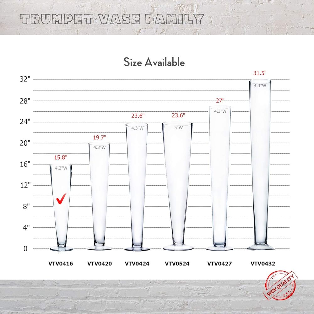 مزهرية زجاجية على شكل بوق من W - مراجعة Centerpiece Vase Tall وسعره