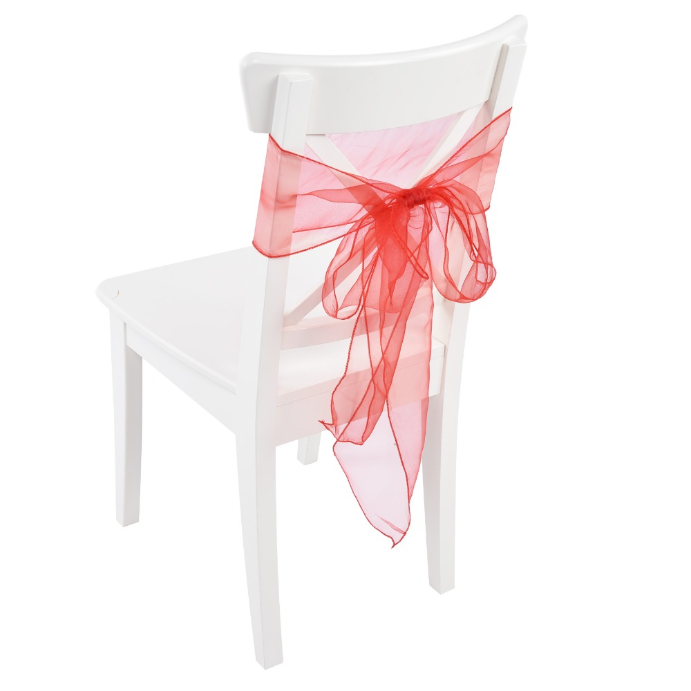 10 قطع من شرائط الكراسي الأورج - مراجعة Chair Sash Organza وسعره