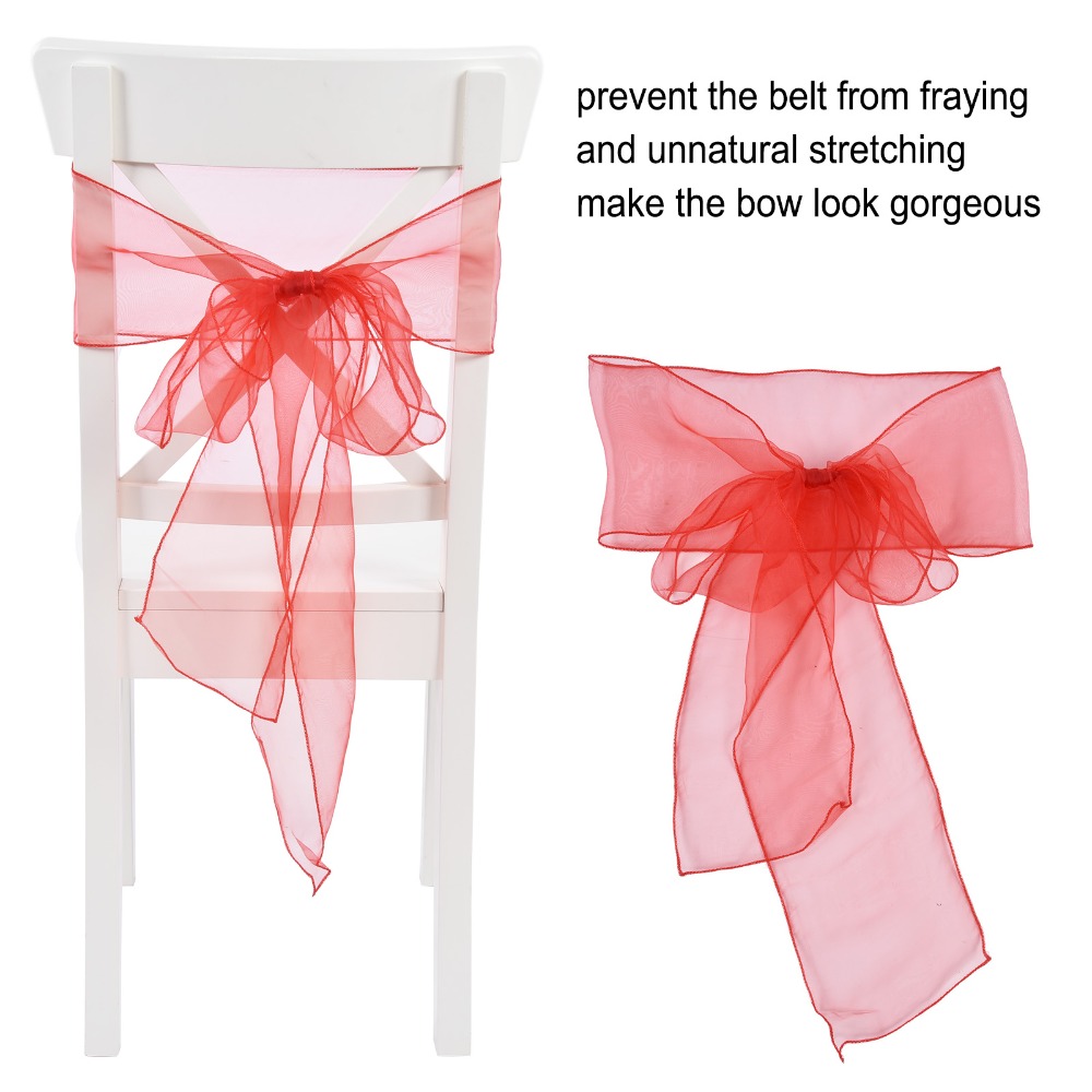 10 قطع من شرائط الكراسي الأورج - مراجعة Chair Sash Organza وسعره