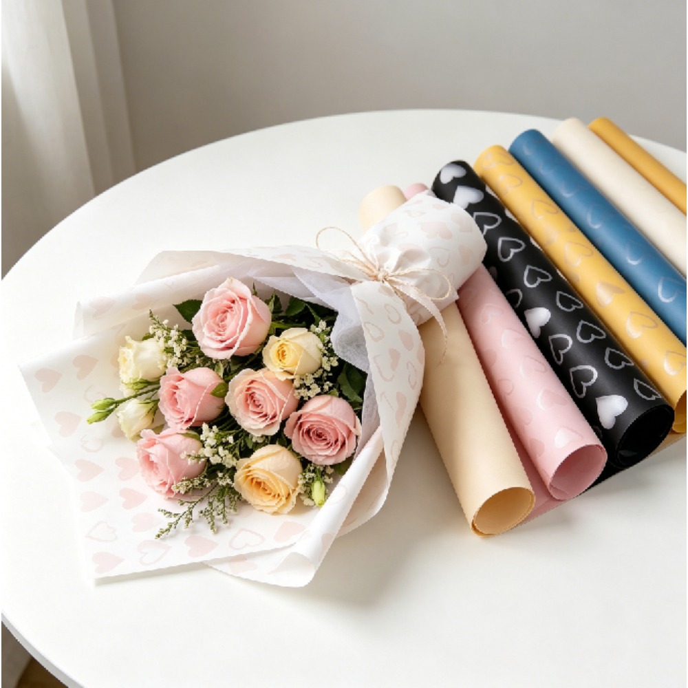 ورق تغليف فضي بتصميم قلب هانسو - مراجعة Wedding Supply Decor وسعره